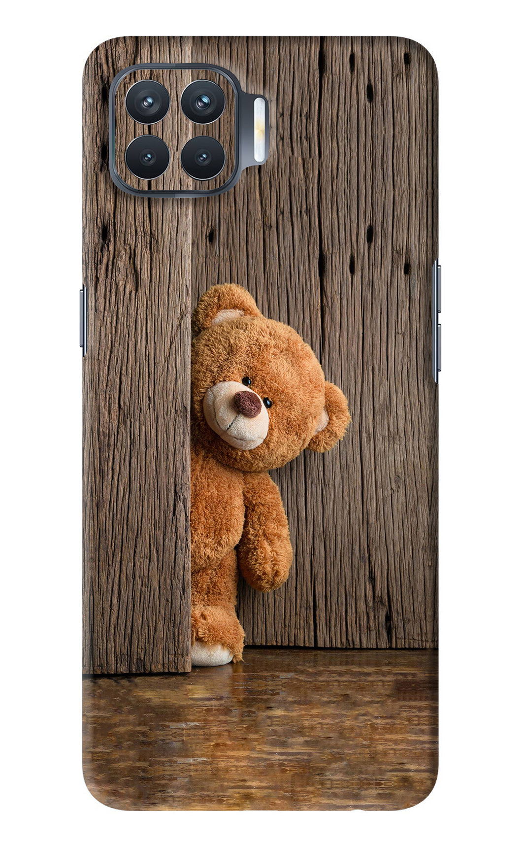 Teddy Wooden Oppo F17 Pro Back Skin Wrap