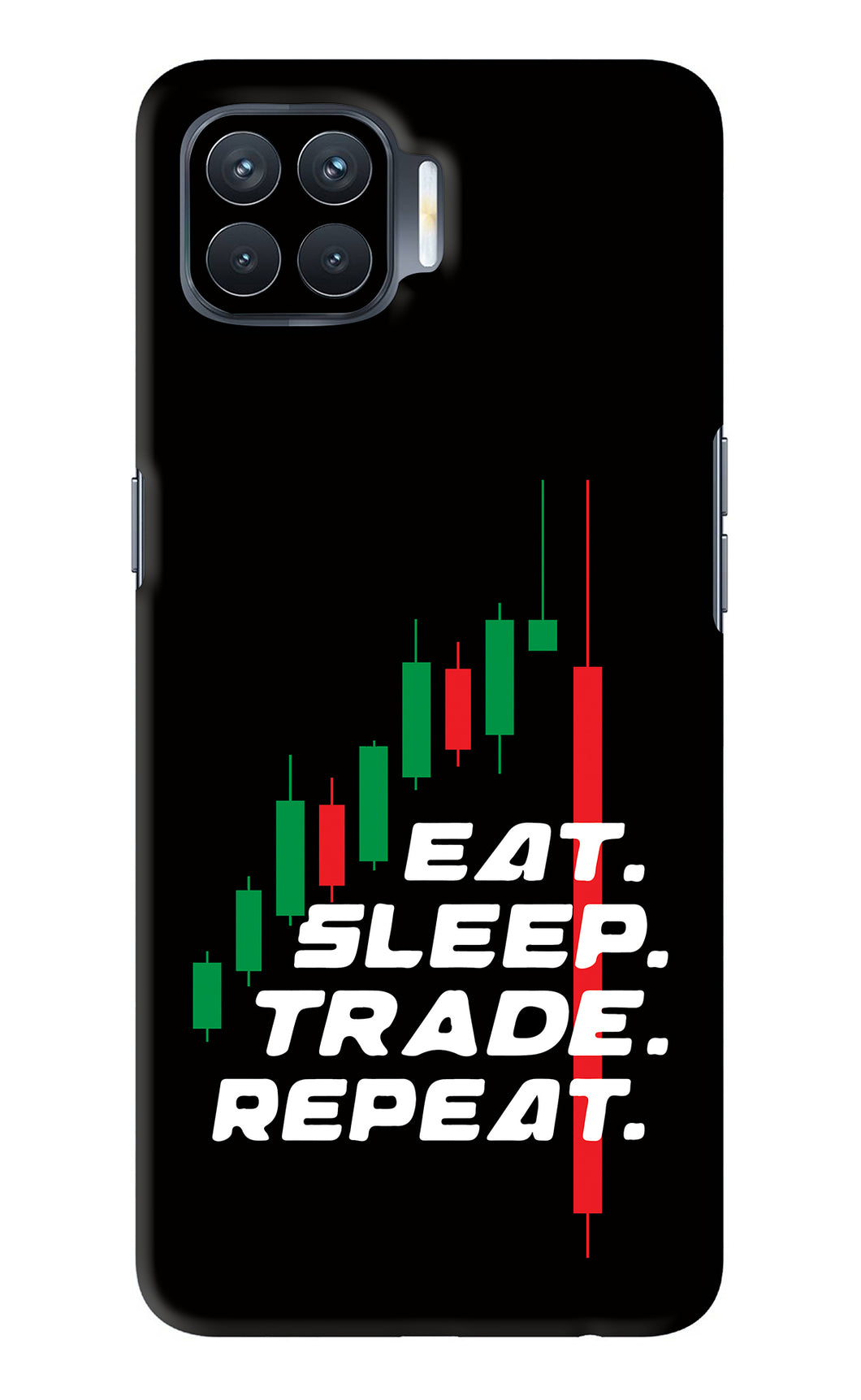 Eat Sleep Trade Repeat Oppo F17 Pro Back Skin Wrap