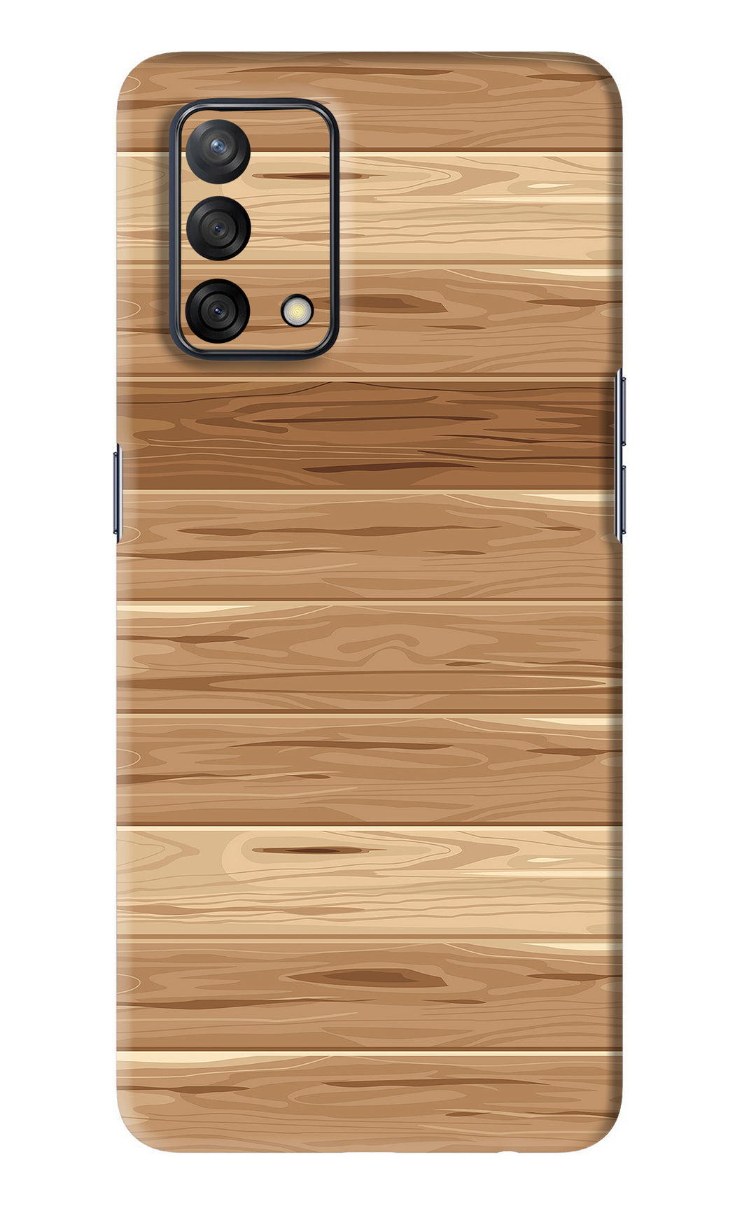 Wooden Vector Oppo F19 Back Skin Wrap