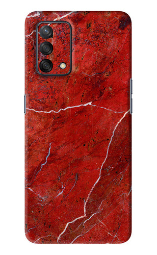 Red Marble Design Oppo F19 Back Skin Wrap