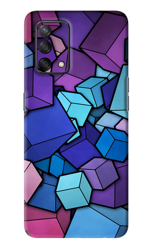 Cubic Abstract Oppo F19 Back Skin Wrap