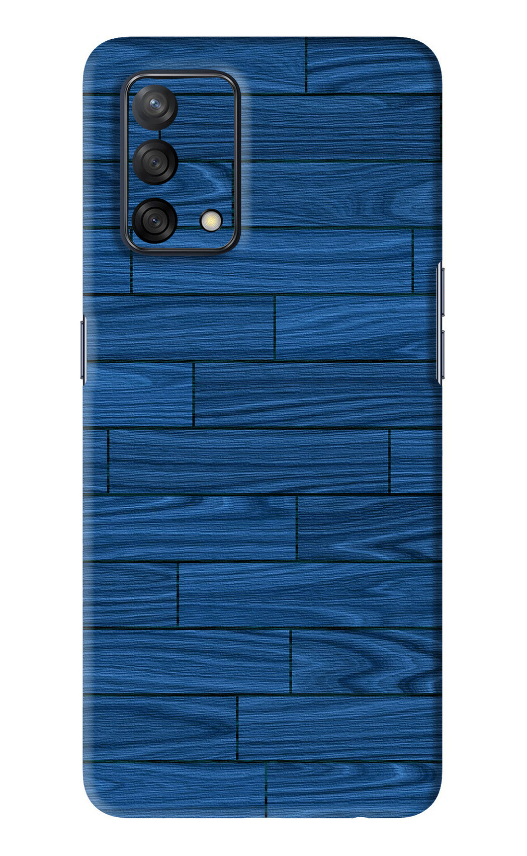 Blue Wooden Texture Oppo F19 Back Skin Wrap