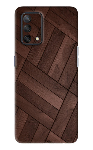 Wooden Texture Design Oppo F19 Back Skin Wrap