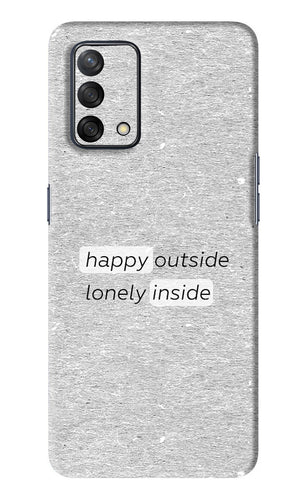 Happy Outside Lonely Inside Oppo F19 Back Skin Wrap