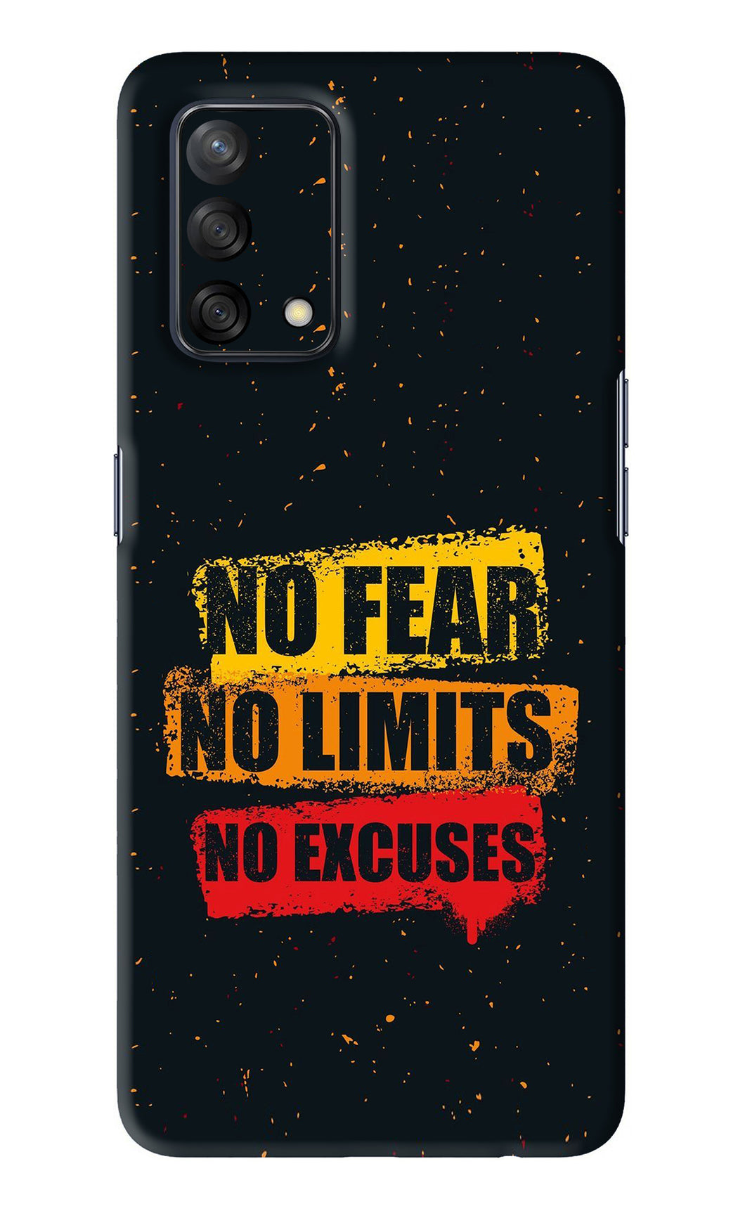 No Fear No Limits No Excuses Oppo F19 Back Skin Wrap