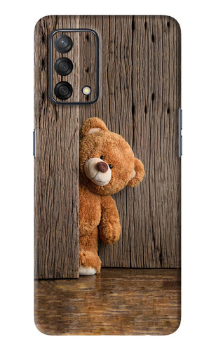 Teddy Wooden Oppo F19 Back Skin Wrap