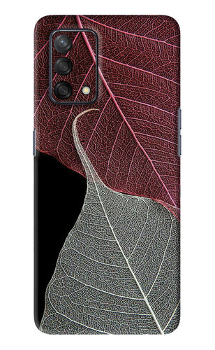 Leaf Pattern Oppo F19 Back Skin Wrap