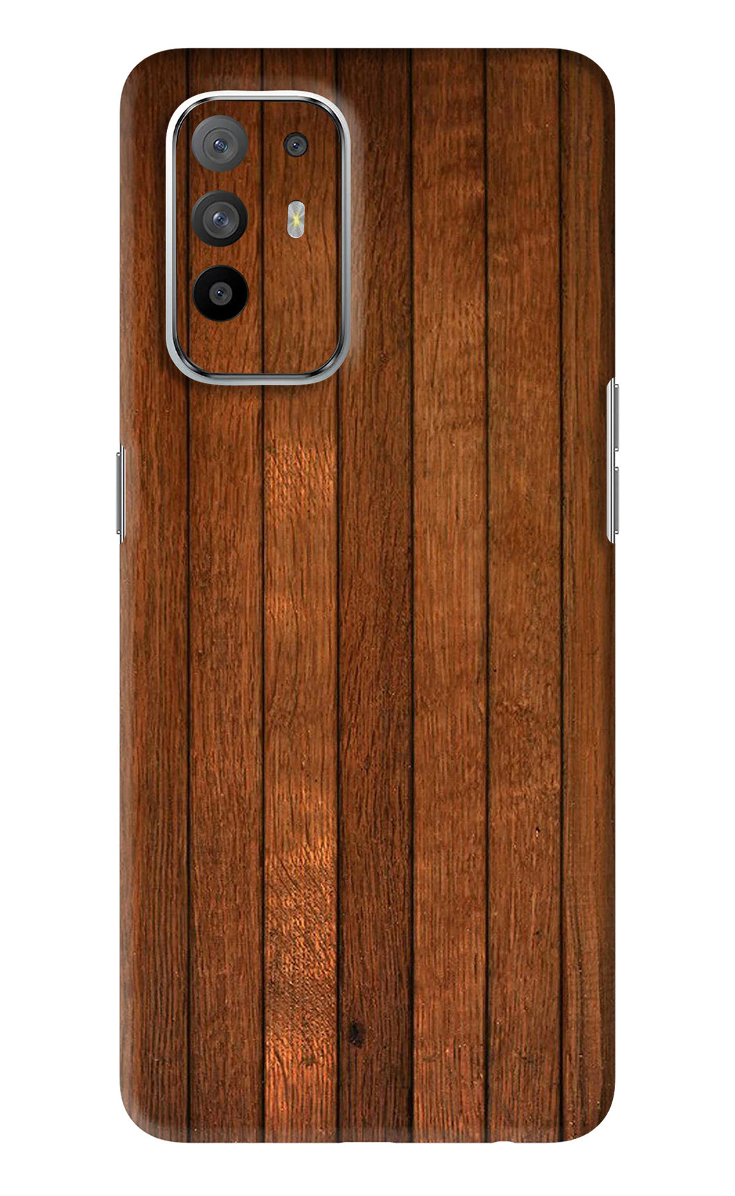 Wooden Artwork Bands Oppo F19 Pro Plus Back Skin Wrap