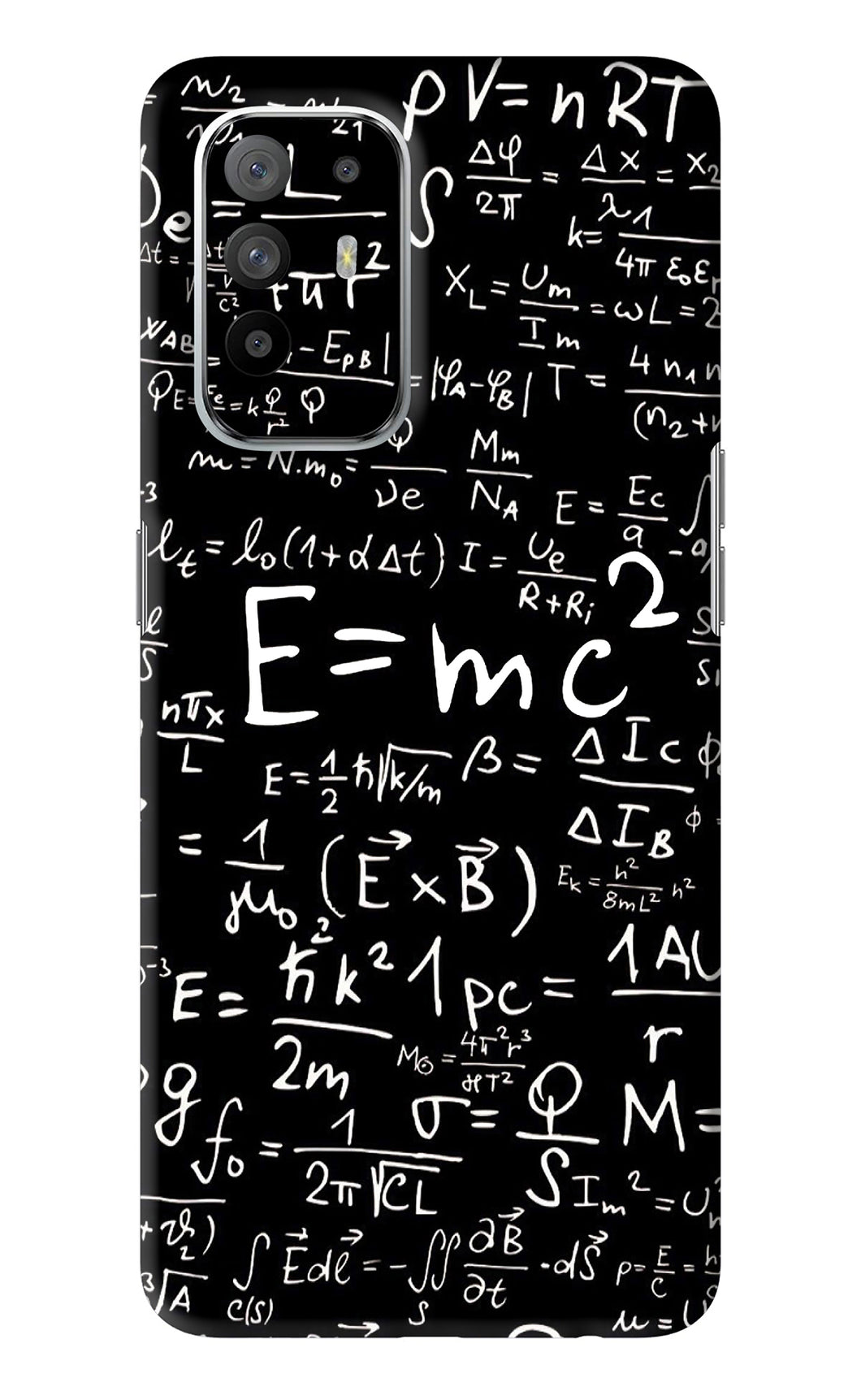 Physics Albert Einstein Formula Oppo F19 Pro Plus Back Skin Wrap