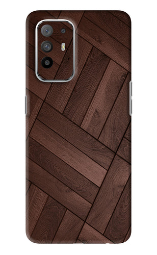 Wooden Texture Design Oppo F19 Pro Plus Back Skin Wrap