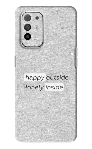 Happy Outside Lonely Inside Oppo F19 Pro Plus Back Skin Wrap
