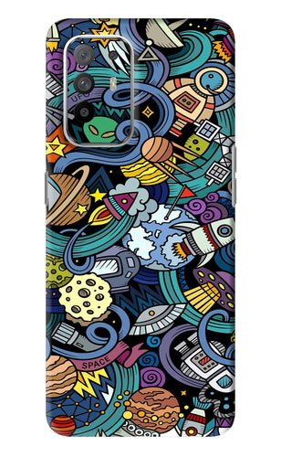 Space Abstract Oppo F19 Pro Plus Back Skin Wrap