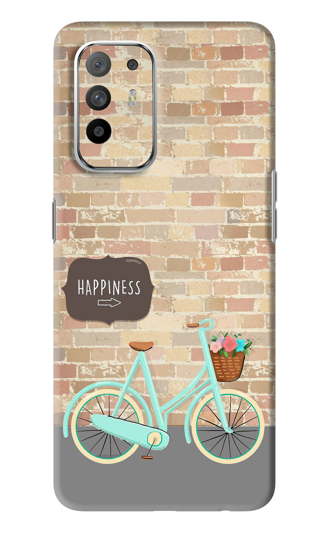 Happiness Artwork Oppo F19 Pro Plus Back Skin Wrap