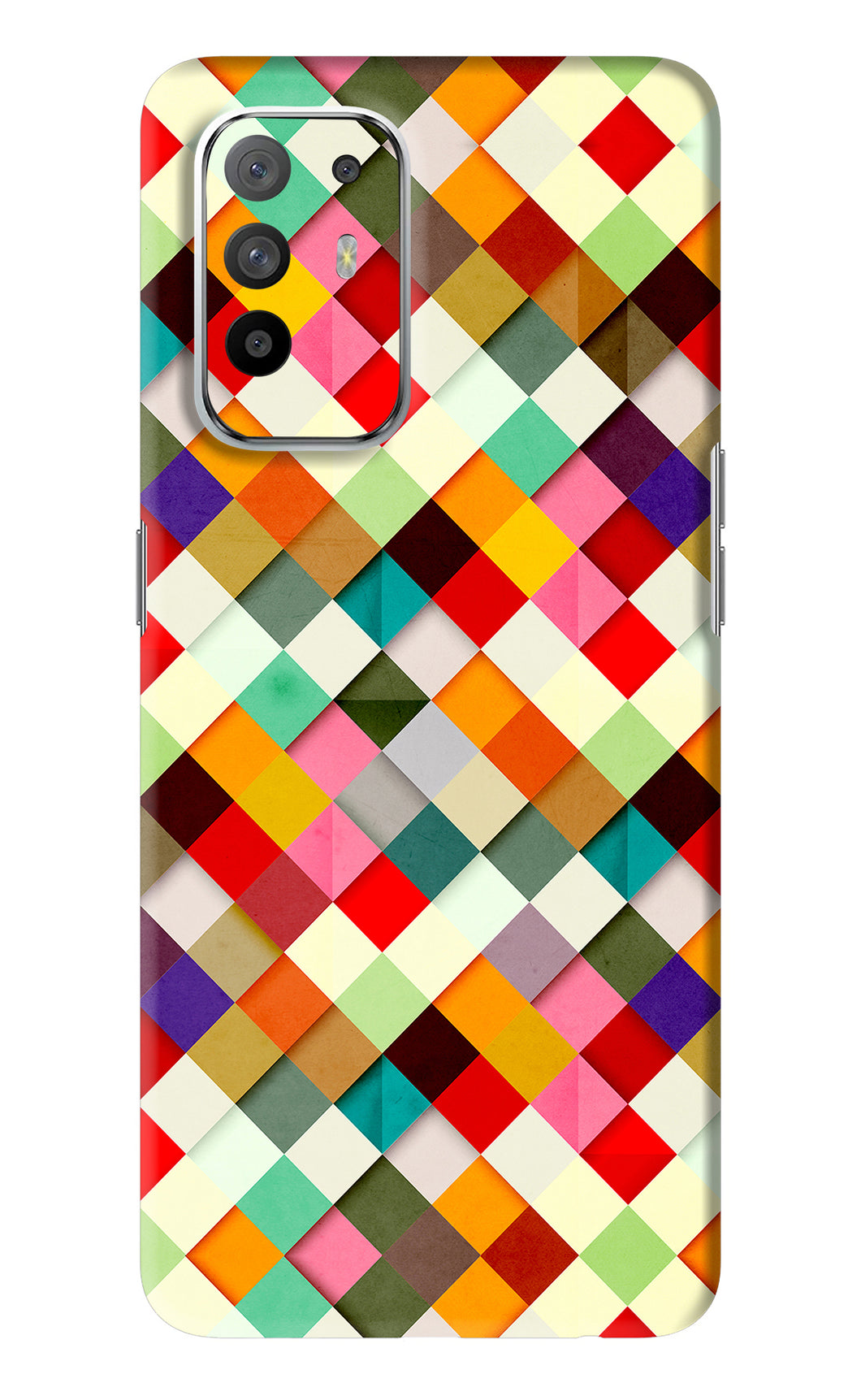 Geometric Abstract Colorful Oppo F19 Pro Plus Back Skin Wrap