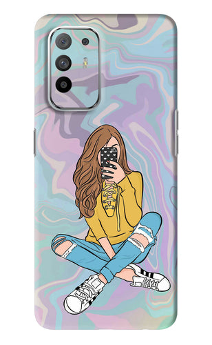 Selfie Girl Oppo F19 Pro Plus Back Skin Wrap