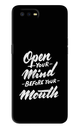 Open Your Mind Before Your Mouth Oppo K1 Back Skin Wrap