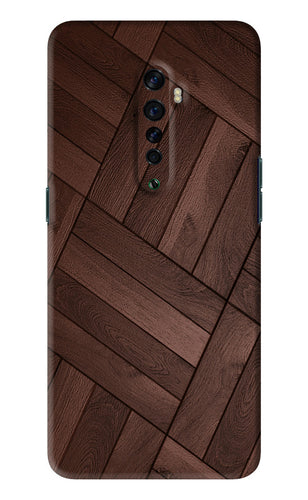 Wooden Texture Design Oppo Reno 2 Back Skin Wrap