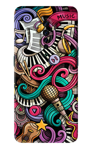 Music Abstract Oppo Reno 2 Back Skin Wrap