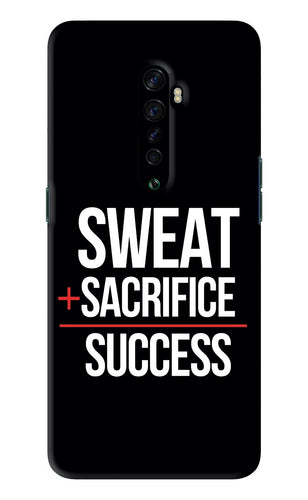Sweat Sacrifice Success Oppo Reno 2 Back Skin Wrap