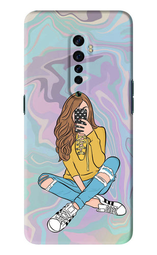 Selfie Girl Oppo Reno 2 Back Skin Wrap