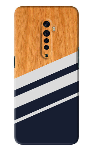 Black And White Wooden Oppo Reno 2 Back Skin Wrap