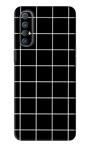 White Grid Oppo Reno 3 Pro Back Skin Wrap