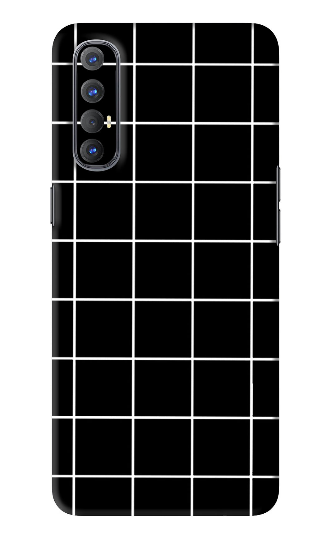 White Grid Oppo Reno 3 Pro Back Skin Wrap