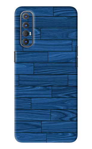 Blue Wooden Texture Oppo Reno 3 Pro Back Skin Wrap