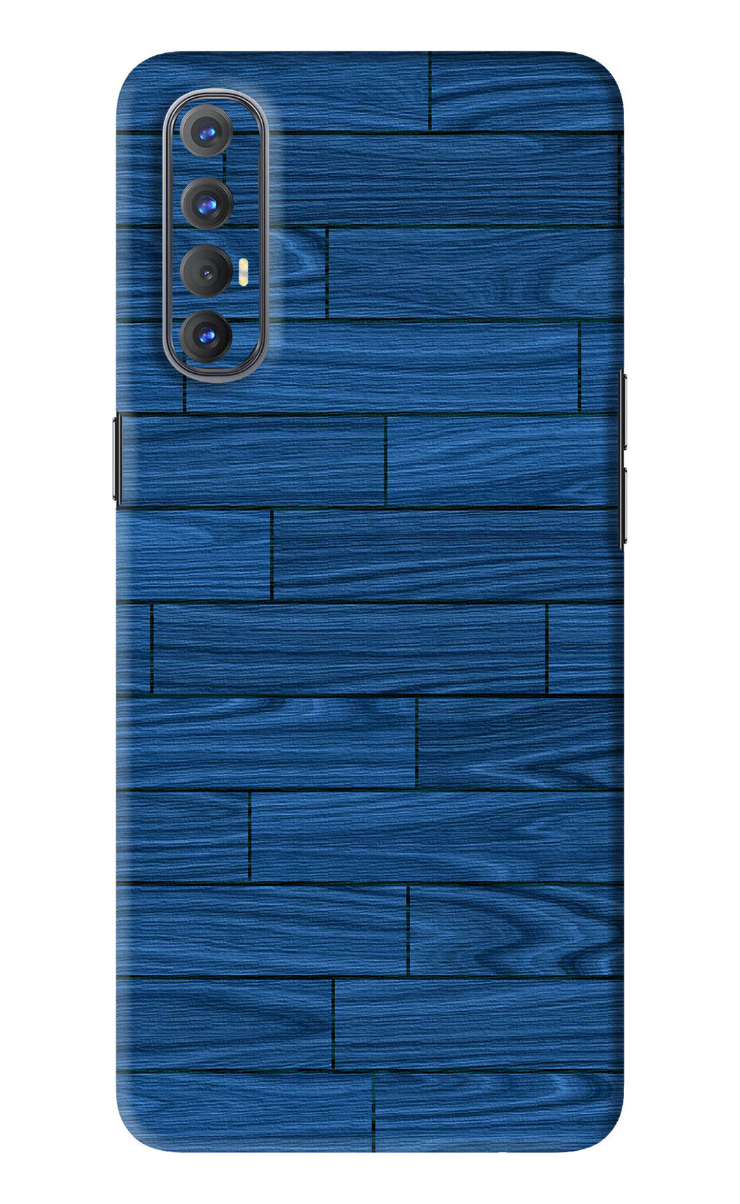 Blue Wooden Texture Oppo Reno 3 Pro Back Skin Wrap