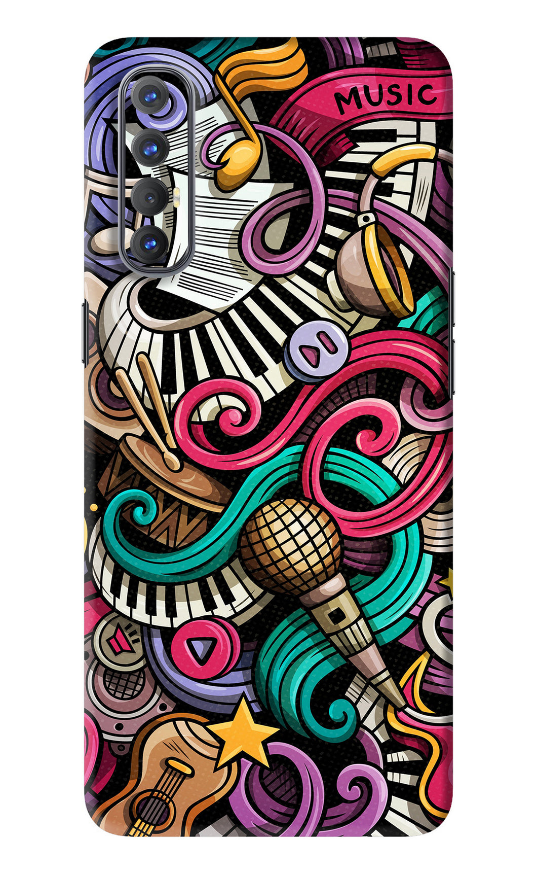 Music Abstract Oppo Reno 3 Pro Back Skin Wrap