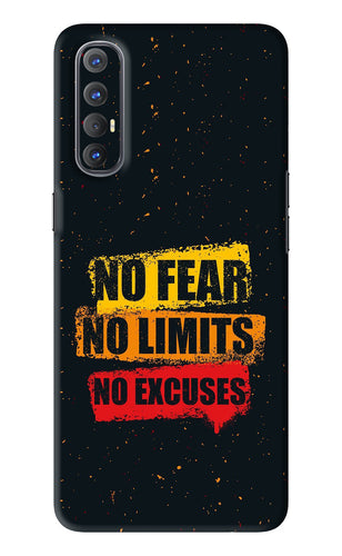 No Fear No Limits No Excuses Oppo Reno 3 Pro Back Skin Wrap