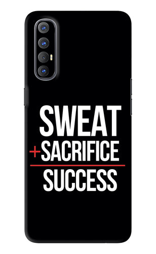 Sweat Sacrifice Success Oppo Reno 3 Pro Back Skin Wrap
