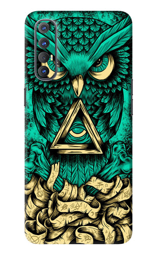 Green Owl Oppo Reno 3 Pro Back Skin Wrap