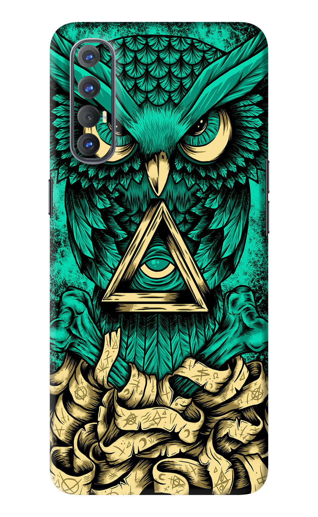 Green Owl Oppo Reno 3 Pro Back Skin Wrap