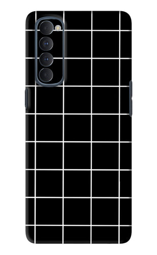 White Grid Oppo Reno 4 Pro Back Skin Wrap