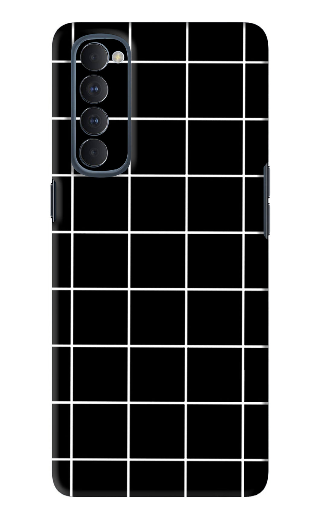 White Grid Oppo Reno 4 Pro Back Skin Wrap