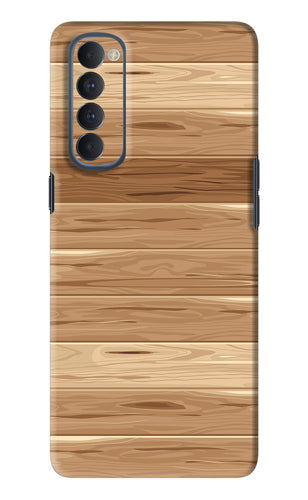 Wooden Vector Oppo Reno 4 Pro Back Skin Wrap