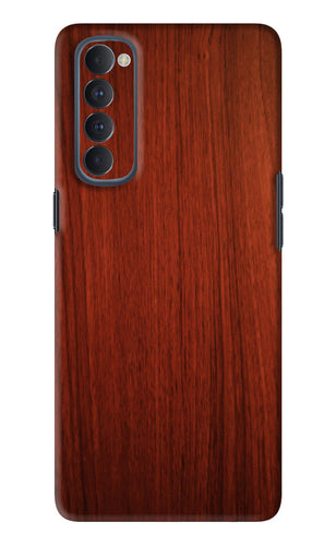 Wooden Plain Pattern Oppo Reno 4 Pro Back Skin Wrap