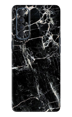 Black Marble Texture 1 Oppo Reno 4 Pro Back Skin Wrap