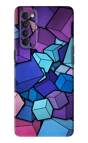 Cubic Abstract Oppo Reno 4 Pro Back Skin Wrap