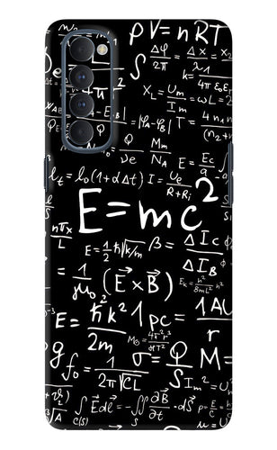 Physics Albert Einstein Formula Oppo Reno 4 Pro Back Skin Wrap