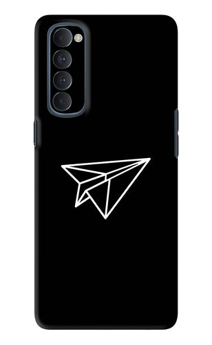 Paper Plane White Oppo Reno 4 Pro Back Skin Wrap