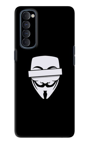 Anonymous Face Oppo Reno 4 Pro Back Skin Wrap