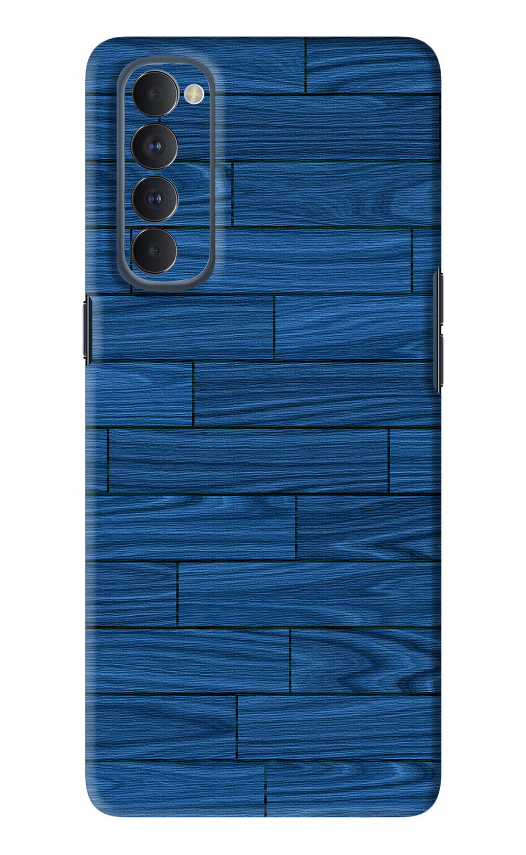 Blue Wooden Texture Oppo Reno 4 Pro Back Skin Wrap