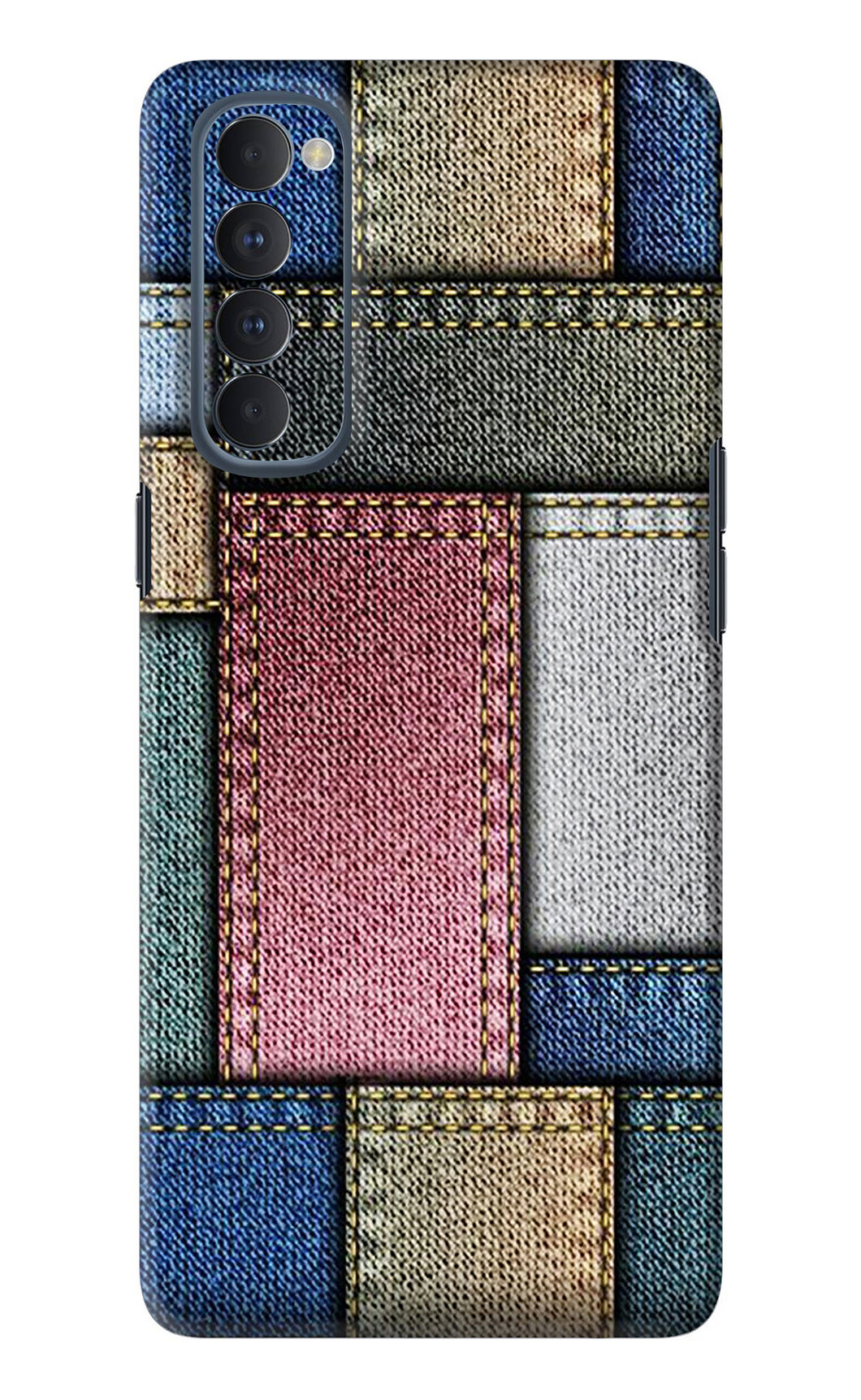 Multicolor Jeans Oppo Reno 4 Pro Back Skin Wrap