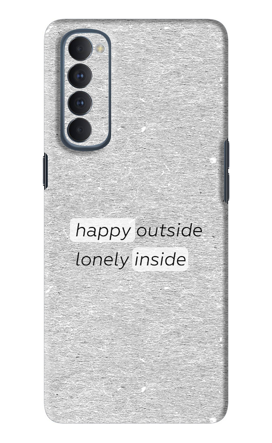 Happy Outside Lonely Inside Oppo Reno 4 Pro Back Skin Wrap