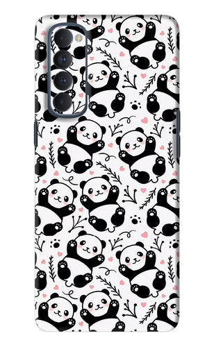 Cute Panda Oppo Reno 4 Pro Back Skin Wrap