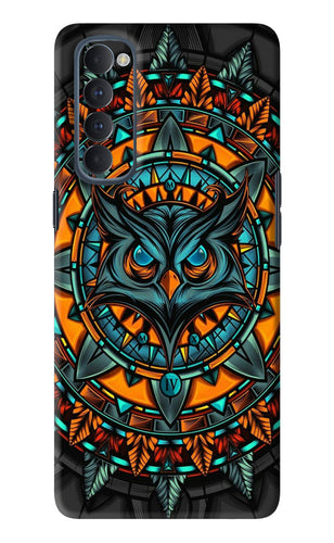 Angry Owl Art Oppo Reno 4 Pro Back Skin Wrap