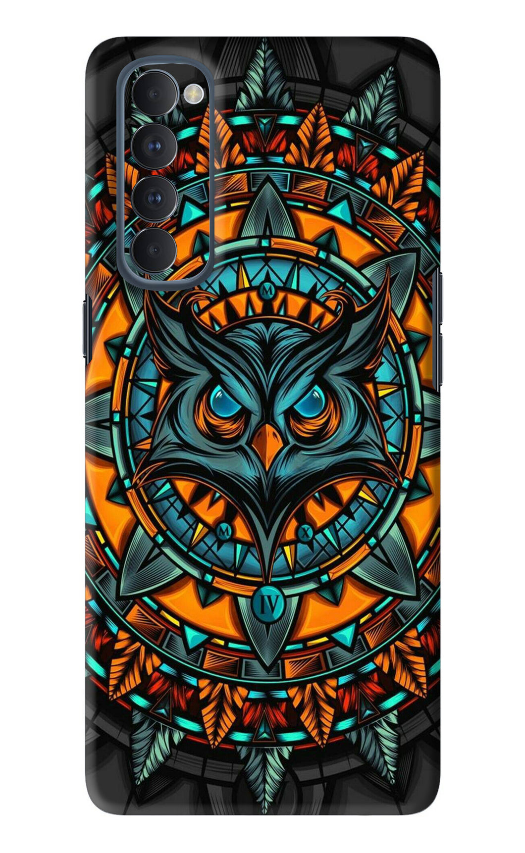 Angry Owl Art Oppo Reno 4 Pro Back Skin Wrap