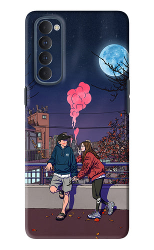 Chilling Couple Oppo Reno 4 Pro Back Skin Wrap